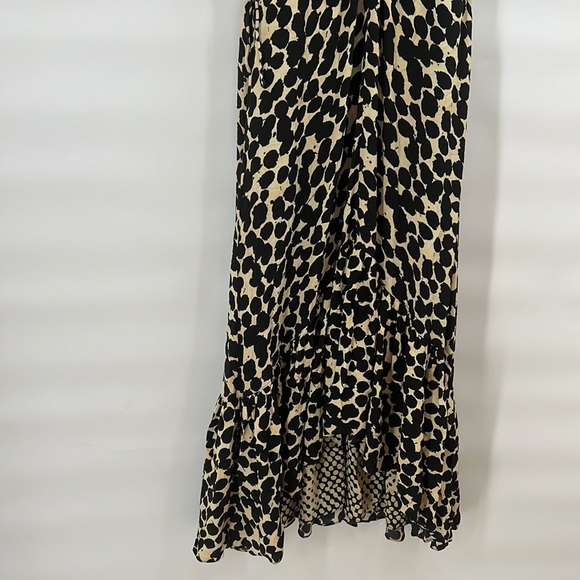 Proenza Schouler Textured Crepe Painted Dot Cinched Dress size medium - Picture 7 of 10